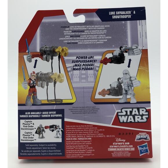 Disney Hasbro Star Wars Galactic Heroes Luke Skywalker and Snowtrooper New Pkg - Picture 2 of 2